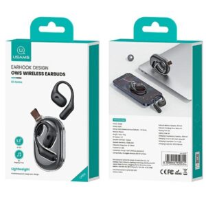 USAMS ausinės Bluetooth 5.3 G26 OWS belaidės juodos spalvos BHUUG01 - Image 5