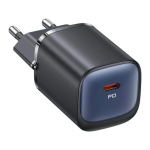 USAMS Laidinis įkroviklis CC248 20W GaN USB-C Fast Charging HC Series juodos spalvos CC248TC01 - Image 3
