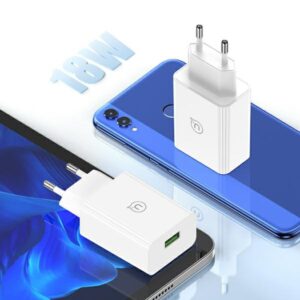 USAMS Laidinis įkroviklis 18W + kabelis USB-C/USB-A 1m Fast Charging baltos spalvos series SC SCXLTZ02 - Image 5