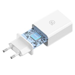 USAMS Laidinis įkroviklis 18W + kabelis USB-C/USB-A 1m Fast Charging baltos spalvos series SC SCXLTZ02 - Image 6