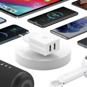 USAMS Laidinis įkroviklis 2xUSB-A + kabelis Micro/ USB-A Fast Charging baltos spalvos series HC HCXLTZ02 - Image 5
