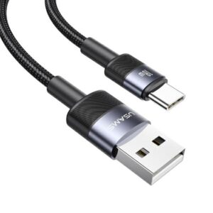 USAMS Kabelis USB į USB-C 3A 1.2m Fast Charging tarnish SJ718USBSG01 (US-SJ718)