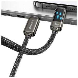 USAMS Kabelis USB-C į Lightning 30W 1,2m   Zinc Alloy Fast Charging Data Cable Meteor Series SJ743USB01 (US-SJ743) - Image 5