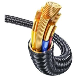 USAMS Kabelis USB-C į USB-C 100W 1,2m      Zinc Alloy Fast Charging Data Cable Meteor Series SJ744USB01 (US-SJ744) - Image 3