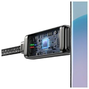 USAMS Kabelis USB-C į USB-C 100W 1,2m      Zinc Alloy Fast Charging Data Cable Meteor Series SJ744USB01 (US-SJ744) - Image 5