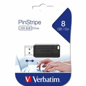 Verbatim Pendrive 8GB USB-A 2.0 PinStripe juodos spalvos 49062 - Image 5