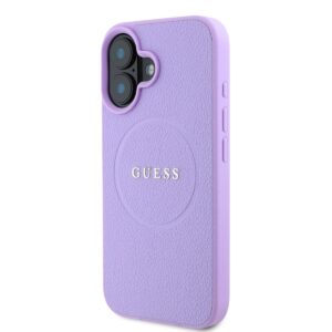 Guess PU Grained Classic Logo MagSafe Apple iPhone 16 dėklas telefonui violetinės spalvos - Image 2