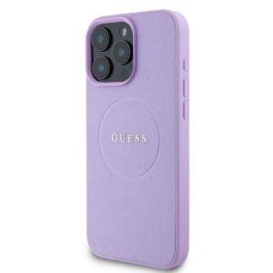 Guess PU Grained Classic Logo MagSafe Apple iPhone 16 Pro dėklas telefonui violetinės spalvos - Image 2