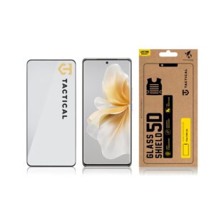 Tactical Apsauginis stiklas Shield 5D skirtas Vivo V40 Lite su juodos spalvos krašteliu - Image 2