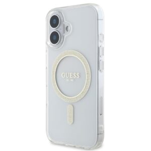 Guess IML Glitter Ring MagSafe Apple iPhone 16 dėklas telefonui skaidrus - Image 2