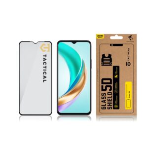 Tactical Apsauginis stiklas Shield 5D skirtas Honor X6b su juodos spalvos krašteliu - Image 2