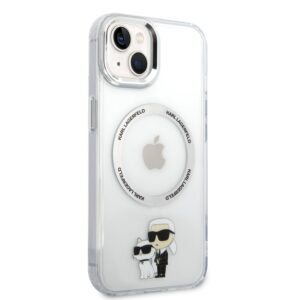 Karl Lagerfeld IML Karl and Choupette MagSafe Apple iPhone 13 dėklas telefonui skaidrus - Image 2