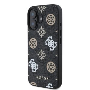 Guess PU 4G Peony MagSafe Apple iPhone 16 dėklas telefonui juodos spalvos - Image 2