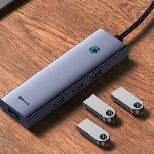 Adapteris Baseus HDMI + 4 x USB 3.0, HDMI/USB-C, 0.1m, 40 W - Image 3