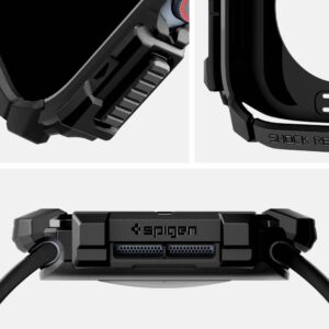 Dėklas Apple Watch 10 (46mm) Spigen Rugged Armor Matte black - Image 8