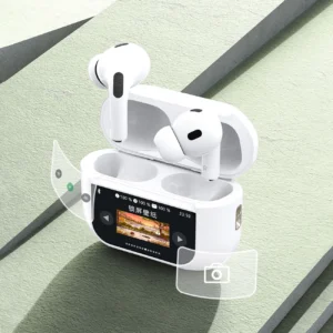Dudao U19 in-ear TWS wireless Bluetooth 5.3 headphones with LED display - white - Image 5
