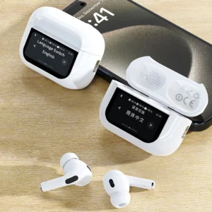 Dudao U19 in-ear TWS wireless Bluetooth 5.3 headphones with LED display - white - Image 7