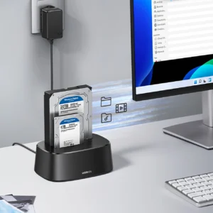 Ugreen CM198 50857 docking station with USB 3.0 for SATA 2.5" 3.5" SSD HHD drives, EU power supply - black - Image 7