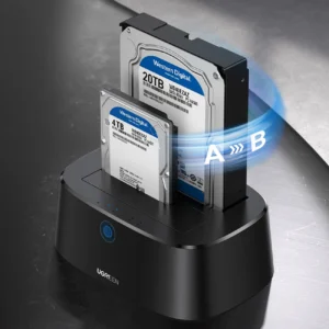 Ugreen CM198 50857 docking station with USB 3.0 for SATA 2.5" 3.5" SSD HHD drives, EU power supply - black - Image 8