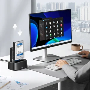 Ugreen CM198 50857 docking station with USB 3.0 for SATA 2.5" 3.5" SSD HHD drives, EU power supply - black - Image 9