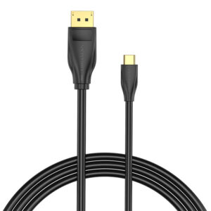 USB-C į DisplayPort 1.4 Kabelis Vention CGYBG, 1,5m, 8K 60Hz/4K 120Hz juodos spalvos