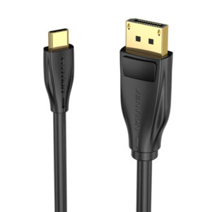 USB-C į DisplayPort 1.4 Kabelis Vention CGYBG, 1,5m, 8K 60Hz/4K 120Hz juodos spalvos - Image 2