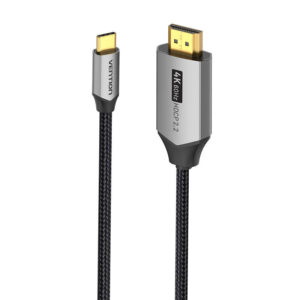 USB-C į HDMI 2.0 kabelis Vention CRBBF 1m, 4K 60Hz juodos spalvos - Image 2