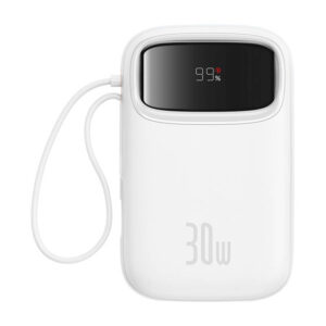 Baseus QPow 2 10000mAh 30W powerbank baltos spalvos