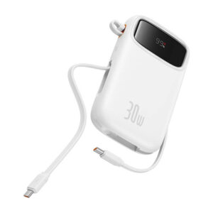 Baseus QPow 2 10000mAh 30W powerbank baltos spalvos - Image 4