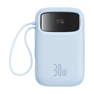 Powerbank Baseus QPow 2 10000mAh 30W 2xUSB-C mėlynos spalvos
