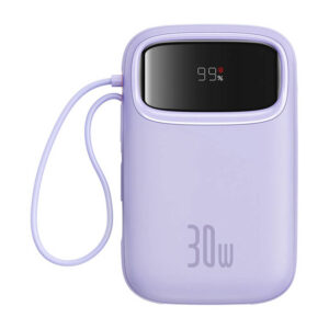 Baseus QPow 2 10000mAh 30W 2xUSB-C powerbank violetinės spalvos