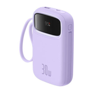 Baseus QPow 2 10000mAh 30W 2xUSB-C powerbank violetinės spalvos - Image 3