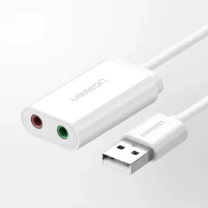 Ugreen external sound card music adapter USB - 3.5 mm mini jack 15cm black (30724) - Image 9