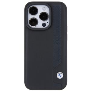 BMW BMHCP15X22RBDK Apple iPhone 15 Pro Max 6.1" dėklas telefonui juodos spalvos Leather Blue Dots - Image 3