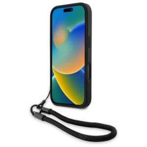 BMW BMHCP16X23RMRLK Apple iPhone 16 Pro Max     6.9" dėklas telefonui juodos spalvos Signature Leather Wordmark Cord - Image 4