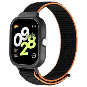 Beline apyrankė Redmi Watch 4 juodos ir oranžinės spalvos