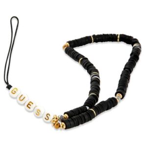 Guess zawieszka GUSTPEARK Phone virvelė telefonui juodos spalvos Heishi Beads