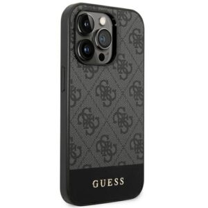 Guess GUHCP14XG4GLGR Apple iPhone 14 Pro Max 6,7" dėklas telefonui pilkos spalvos hard case 4G Stripe Collection - Image 4