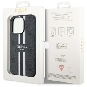 Guess GUHMP14XP4RPSK Apple iPhone 14 Pro Max 6.7" dėklas telefonui juodos spalvos 4G Printed Stripes MagSafe - Image 8