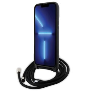 Karl Lagerfeld KLHCP14XSAKCPSK Apple iPhone 14 Pro Max 6.7" dėklas telefonui juodos spalvos Crossbody Saffiano Metal Pin Karl & Choupette - Image 4