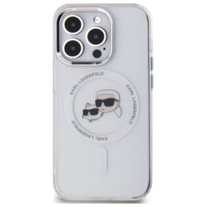 Karl Lagerfeld KLHMP14XHLSKCH Apple iPhone 14 Pro Max 6.7" dėklas telefonui baltos spalvos IML Metal Karl&Choupette Head MagSafe - Image 3