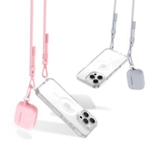 Apple iPhone 16 Pro Tech-Protect Flexair Chain MagSafe Grey & Pink transparent - Image 5