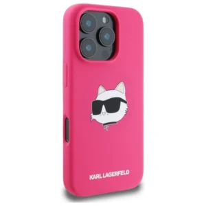 Karl Lagerfeld Silicone Choupette Head MagSafe Apple iPhone 16 Pro - dėklas telefonui rožinės spalvos - Image 4