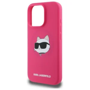 Karl Lagerfeld Silicone Choupette Head MagSafe Apple iPhone 16 Pro - dėklas telefonui rožinės spalvos - Image 6