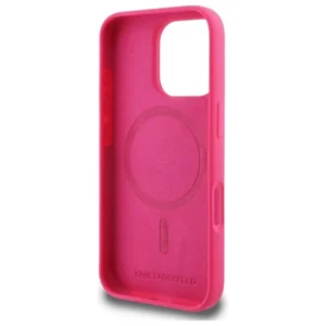 Karl Lagerfeld Silicone Choupette Head MagSafe Apple iPhone 16 Pro - dėklas telefonui rožinės spalvos - Image 7