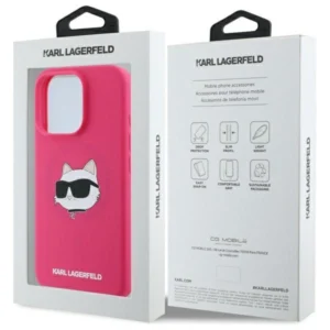 Karl Lagerfeld Silicone Choupette Head MagSafe Apple iPhone 16 Pro - dėklas telefonui rožinės spalvos - Image 8