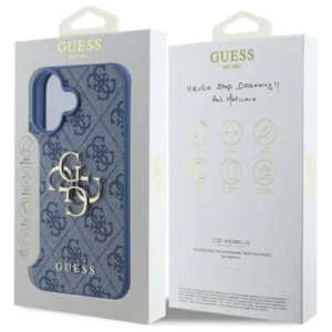 Guess 4G Big Logo Apple iPhone 16 - dėklas telefonui mėlynos spalvos - Image 8
