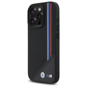 BMW M Meshed Tricolor Stripes MagSafe Apple iPhone 16 Pro - dėklas telefonui juodos spalvos - Image 2