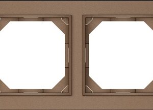 Keturvietis rėmelis VILMA QR1000, mocha spalvos