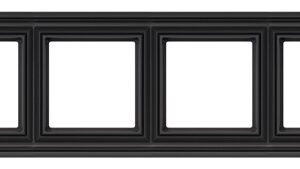 Keturvietis rėmelis LIREGUS RETRO, juodos spalvos